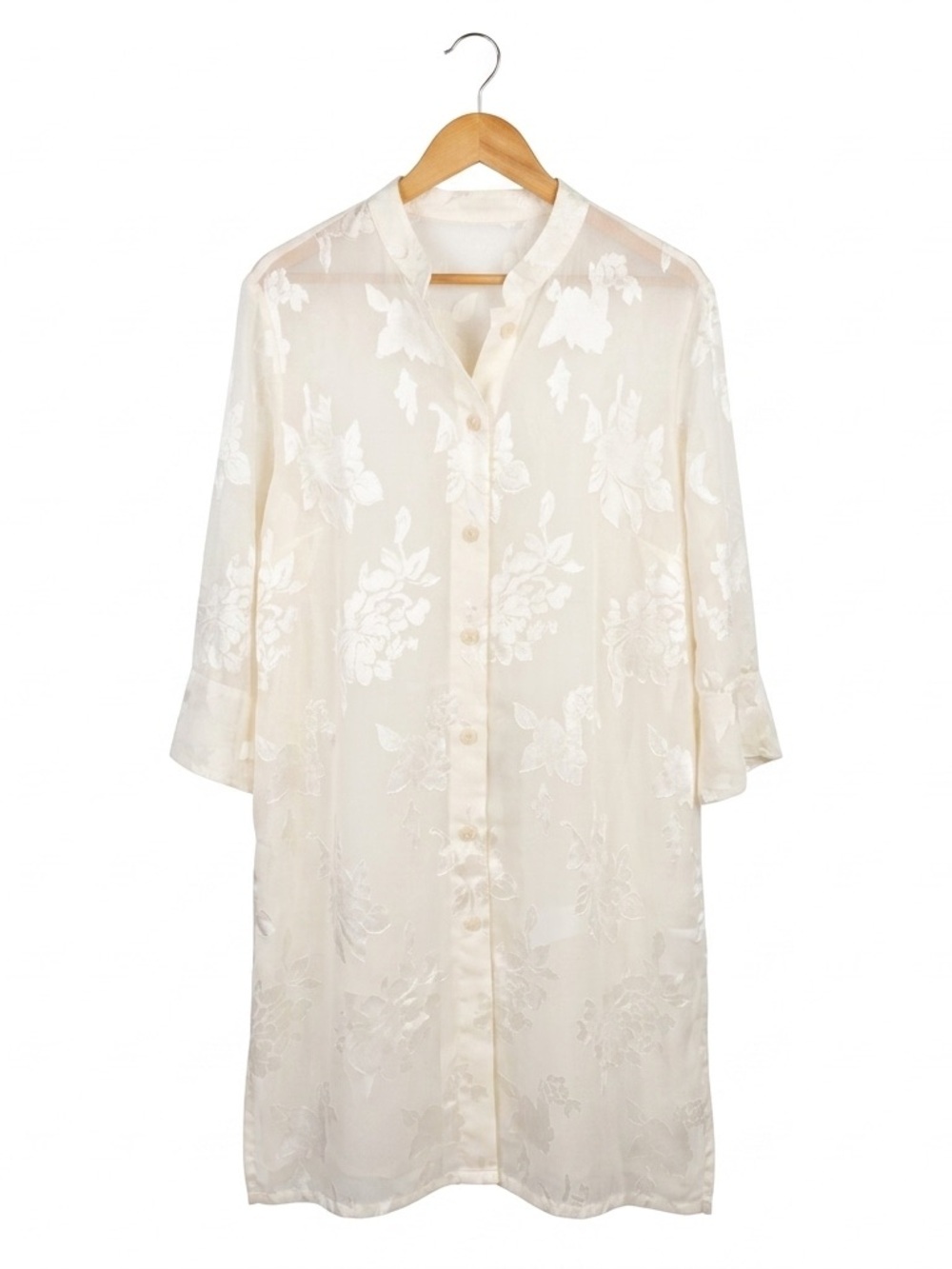 Tradition Sheer Cream Tunic Top XXL